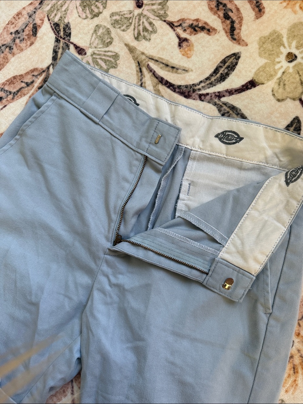 Dickies Light Blue Women's Straight Leg Trousers